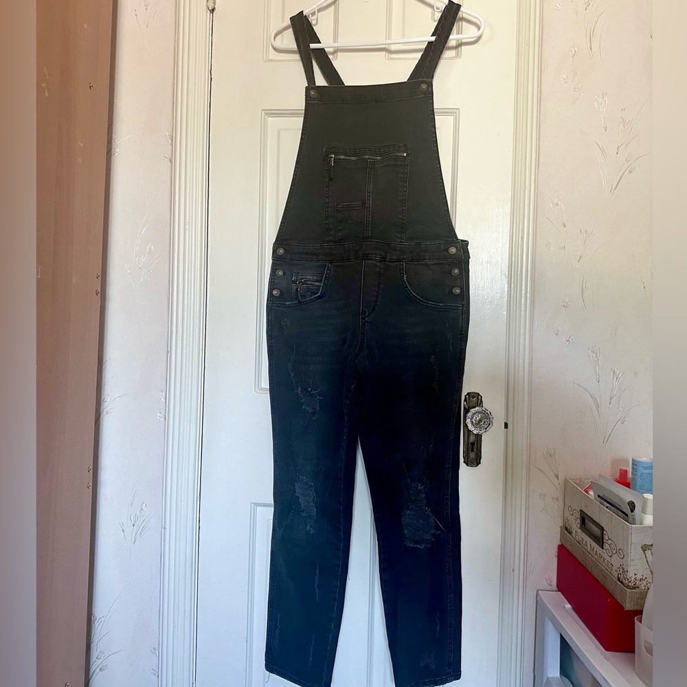 Zips & Rips Denim Dungarees - Picture 2 of 12
